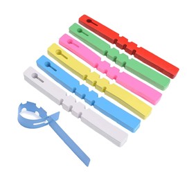 MEISO Pack of 240 6 Colours Plastic Plant Stake Loop Labels Plant Labels 2 x 21 cm Insert Labels Wrap Around Labels Plants Weatherproof