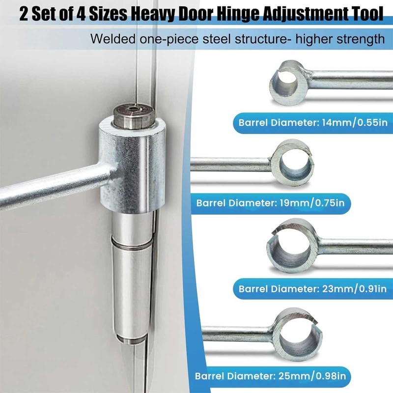 2PCS Hinges Gap Adjusting Wrench, Door Hinge Adjustment Key, for