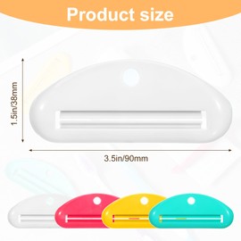 YBETY 12 Pcs Toothpaste Squeezer Plastic Tooth Paste Tube Squeezer Paste Clips Roller Holder Reduces Waste for Saving Toothpaste Facial Cleanser Creams Paint Hair Gel Glue (Colorful)