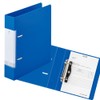 Lihit Lab G2232-8 D-Shaped Ring File, A5, 2 Holes, Blue