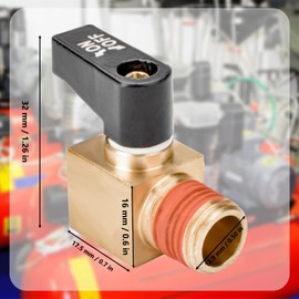 2 Pieces Air Compressor Valve NPT Male x NPT Female Ball Type Drain Valve Mini Brass Ball Valve for Air Compressor