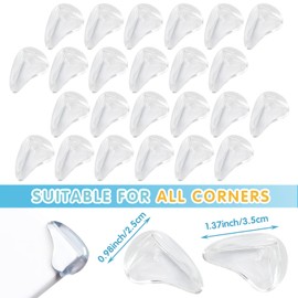 Water drop Baby Corner Protectors Guards-Safety Guards & Cushions for Table, Desk, Crib, Fireplace, Furniture Edge Protector for Babies & Kids,Corners & Edges&Clear&Safe（24 Pack）