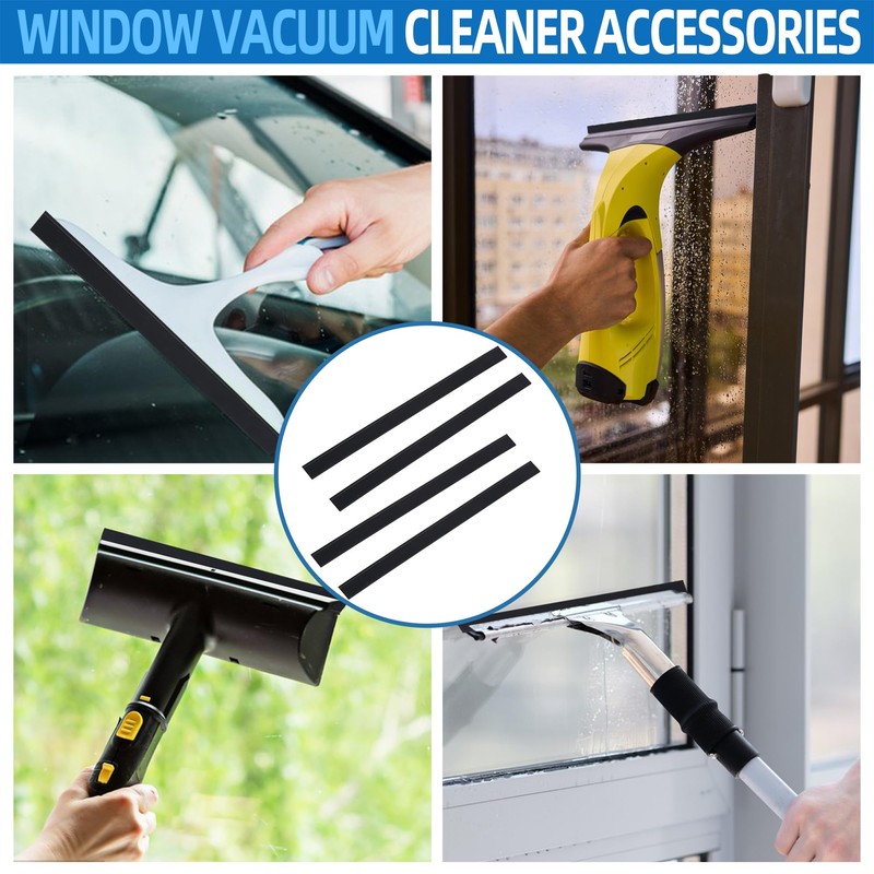 4Pcs Replacement Blades for Karcher Window Vac Accessories 280mm Replacement