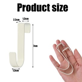 TZMFHD Overdoor Hook Hanger, 6 Pcs Over Door Hook, White Over Door Hooks, Suitable for Hanging Clothes, Hats, Keys, Etc, Suitable for Living Rooms, Bathrooms, Kitchens, Bedrooms, Etc