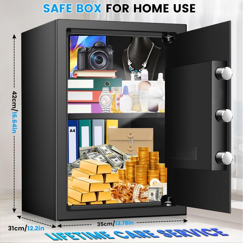 [16.54" Tall] Safe Box, 2.8 Cuft Home Safes Water and