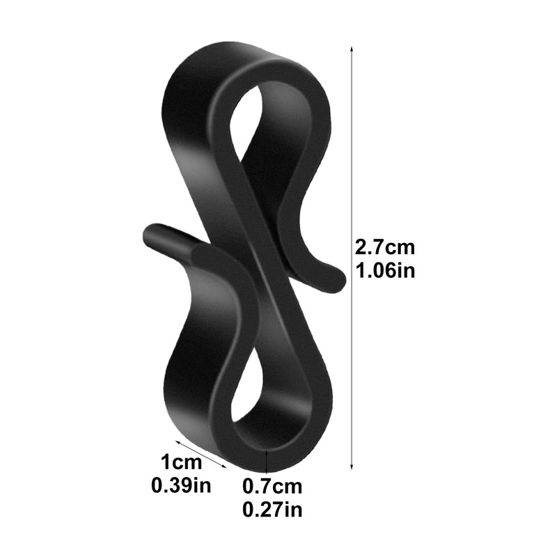 120 Pcs Black Gutter Hooks, Reusable Plastic S Gutter Clips