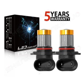 SHENKENUO Pair H10 LED Fog Driving Light Bulbs Kit 9145 9140 Yellow 3000K Super Bright 40W