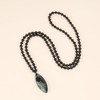 COAI 108 Mala Necklaces with Crystal Pendant, Stone, Onyx Jasper