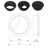 cyclingcolors 2 x Cable Grommets Plastic Round Wireless Cable Outlet