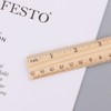 Lyguy Wooden Ruler, Wooden Ruler Double Sided Student School Office