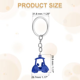 PATIKIL Golf Cart Keychain, Mini Cute Golf Key Chain Sport Pendant Key Ring Bag Backpack Decor for Men Women Party Gifts Favors, Blue