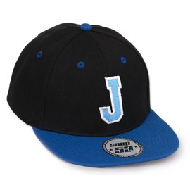 Morefaz Mens Womens Casual Baseball Embroidered Cap Snap Back hat Flat Hats caps Adjustable Snapback LA A-Z Letters (J)