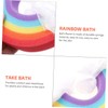 Baluue 3Pcs Rainbow Body Bath Scrubber Set Comfortable Bath Flowers