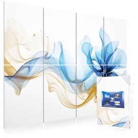 Mollywell Art Acoustic Panels, Sound Proofing, Wall Decoration, Suitable for Nature-Inspired Room Soundproofing & Vibrant Aesthetics (Abstract Silk), 48x32x0.4 Inch