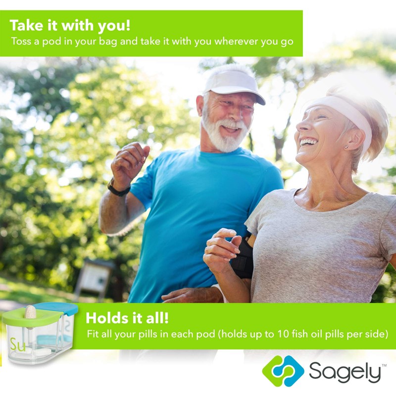 Sagely Smart XL Weekly Pill Sorter | Easy-to-Use Extra Large