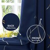 Deconovo Gold Wave Print Blackout Curtains for Bedroom, Thermal Insulated
