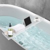 Bathtub Tray Caddy Acrylic Bath Tray, Wine Glass Book Holder