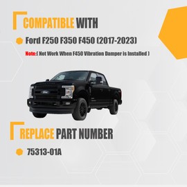 GSPSCN 75313-01A Tailgate Bedstep Rear Bed Step Replacement for Ford F250 F350 F450 2017-2023 (Not Work When F450 Vibration Damper is Installed) Folding Truck Step Retractable Bumper Tailgate Step