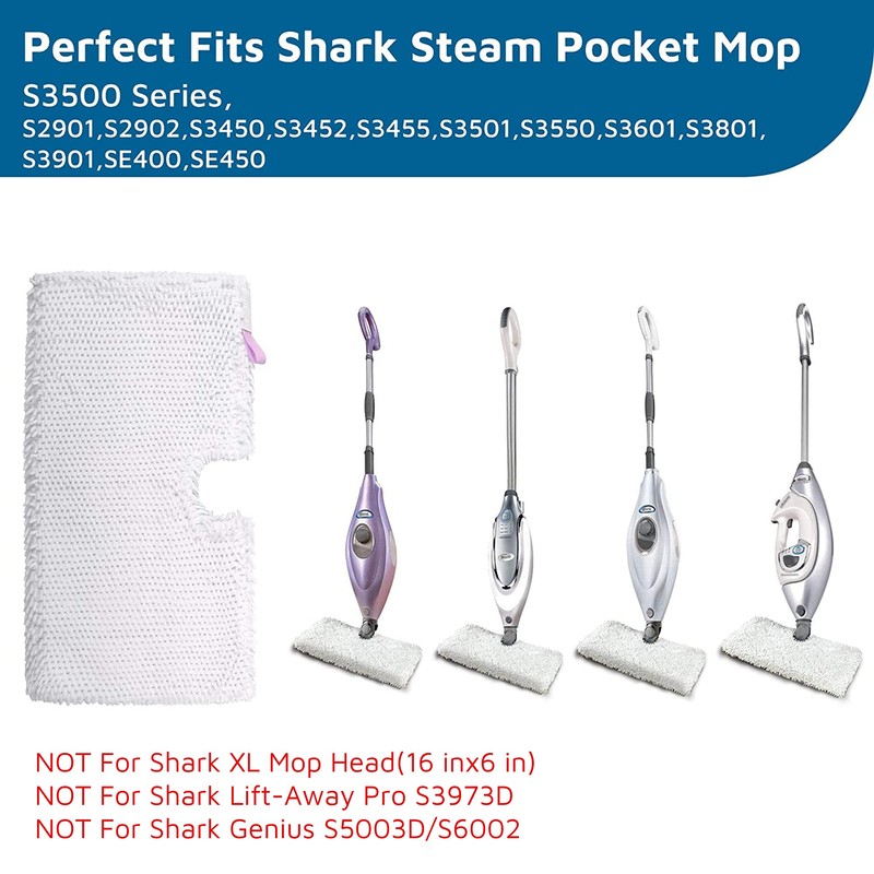 Flammi Steam Mop Replacement Pads for Shark Steam Pocket Mop