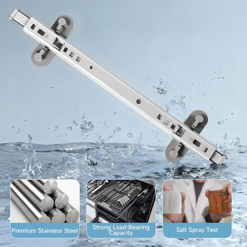 LEYURISE Dishwasher Upper Dishrack Slide Track(Left & Right) Compatible with