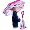 FamZone Children's Umbrella Girls, Reverse Umbrella for Children with Great