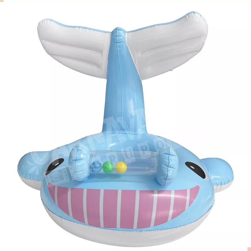 Grupo Carnavallia Inflable Ballena Azul Salvavidas Flotador Asiento Bebé Alber