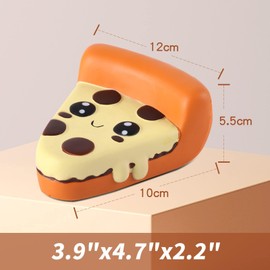 Anboor Squishies Pizza Triangle Filled Sandwich Kawaii Slow Rising Squeeze Toy Slow Rising Anti-Stress Squishies Toy for Children Adults (10 x 12 x 5.5 cm, 1 Piece)