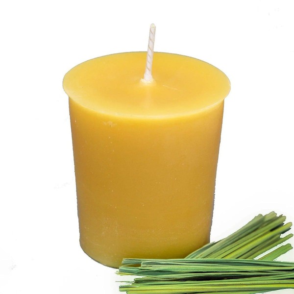 Honey Candles Essential Votive Beeswax Candle Citronella 2 Inch 1 Pack