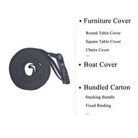 Globalstill 1 inch x 12 feet Boat Cover Tie Down Straps,Tarps , Furniture Cover , RV Cover Straps 4 Pack