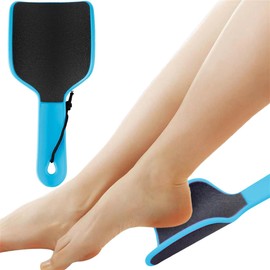 Foot File U Shape Foot Rasp, Dual Sided Callus Corns Remover, Foot Care Pedicure Tool Dead Skin Hard Skin Remover, Foot Scraper Long Lasting Professional Foot Scrubber for Dry and Wet Feet (Blue)