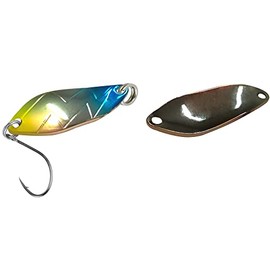 FTM Spoon Strike 2, 1 g - Blinker for Spin Fishing for Trout, Trout Blinker for Fishing on Trout Lake, Trout Bait, Colour: Copper/Yellow/Blue