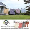 BUYLONG Retractable Portable Clothesline for Travel，Clothing line with 12 Clothes