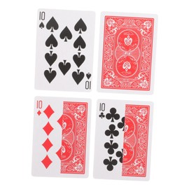 DIKACA Pack of 4 Family Poker Cards Deck Trick Props for Party Cards Tricks Props Entertaining Playing Cards for Poker Games Spades Playing Card Portable Poker Table Paper