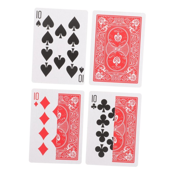 DIKACA Pack of 4 Family Poker Cards Deck Trick Props
