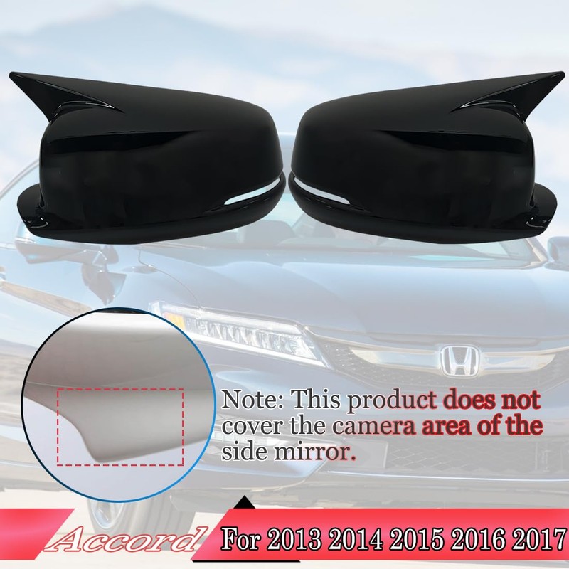 MUXEE Side Mirror Cover, for 9th Honda Accord 2013 2014