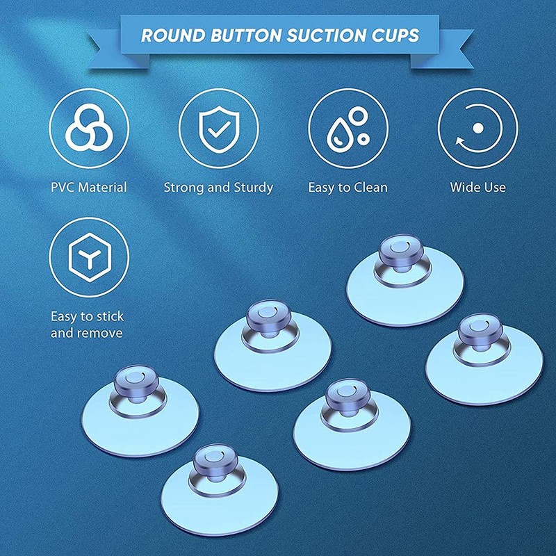 Dovhmoh 100pcs Transparent Suction Cup Plastic Suction Cup Without Hook