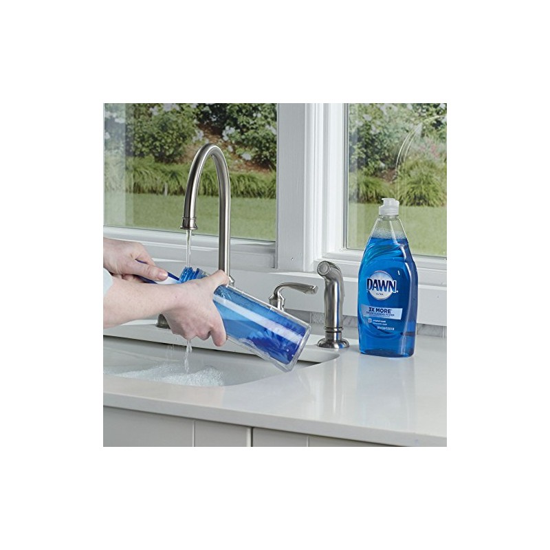 Dawn Ultra Multipurpose 13.5" Twister Bottle Cleaning Brush, White/Blue