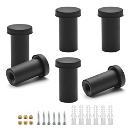 Pack of 6 Coat Hooks Black Round Matt Hooks Coat Hooks Black Towel Hooks Wall Hooks Coat Hooks Acoustic Panels Wardrobe Wall Hooks Acoustic Panels Hooks Coat Hook for Kitchen Bedroom