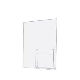 Marketing Holders 6 Pack 8.5"W x 11"H Wall Sign Holder with Brochure Pocket and Tape