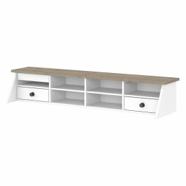 Bush Mayfield Desktop Organizer in Shiplap Gray / White - Engineered Wood