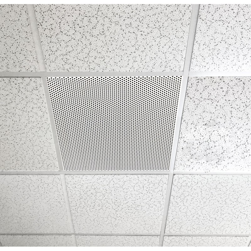 2'x2' White Plastic Perforated Tile with 3/8" Holes (3-Pack)