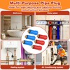 1/2 Inch Brass Threaded Red & Blue Water Pipe Blind