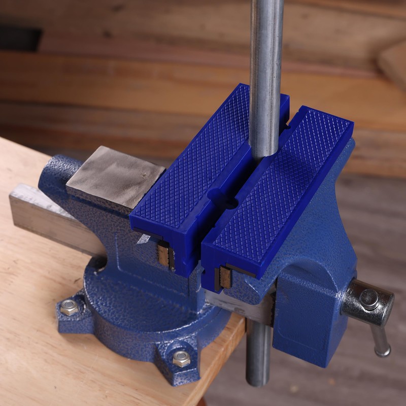 WORKPRO 6" Magnetic Vise Jaw Pads, TPU Soft Grips with