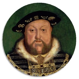 Henry VIII The Eighth King of England - 10 Pack Circle Stickers 3 Inch - Royal