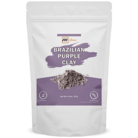 mGanna 100% Natural Brazilian Purple Clay Powder for Face packs, Creams and Soaps and other Cosmetic Formulations 0.5 lbs / 227 gms