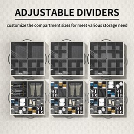 Aokeyee Shoe Organizer for Closet,2 Pack Foldable Shoe Storage Organizer Box Bin w/Adjustable Dividers and Clear Cover, Fits up to 16-32 Pairs, (Black)