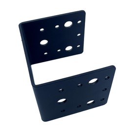 4 PCS Heavy Duty Steel Half Post Base Fit 4x4 Post Anchor Connector, Mounting Joist Hanger Brackets for Wood Posts Support, Thickness 3mm,Black