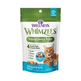 WHIMZEES Wellness Cat Dental Treats, Chicken and Tuna Flavor, (2 Ounce Bag)