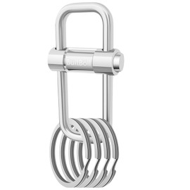 BuitBoll Key Chain, Heavy Duty Lock Key Ring Keychain Clip Key Holder Organizer for Home Car Keys Women Men (Silver)