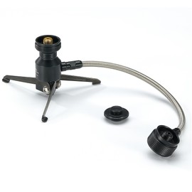 CAMPINGMOON Remote Camping Stove Hose Adapter 2 Outlets Stand Type EN417 Lindal Valve Standard Canister Black BKZ23-OD